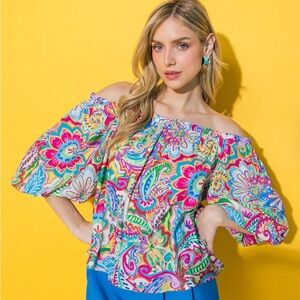 Flying Tomato Woven Off The Shoulder Top